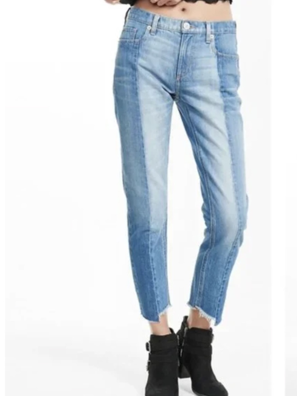 Express Two-Toned Ankle Jean